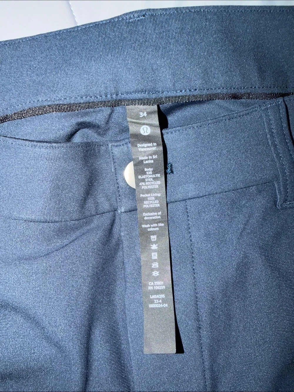 Lululemon Men's True Navy ABC Classic Fit 5 Pocket Pants Warpstreme